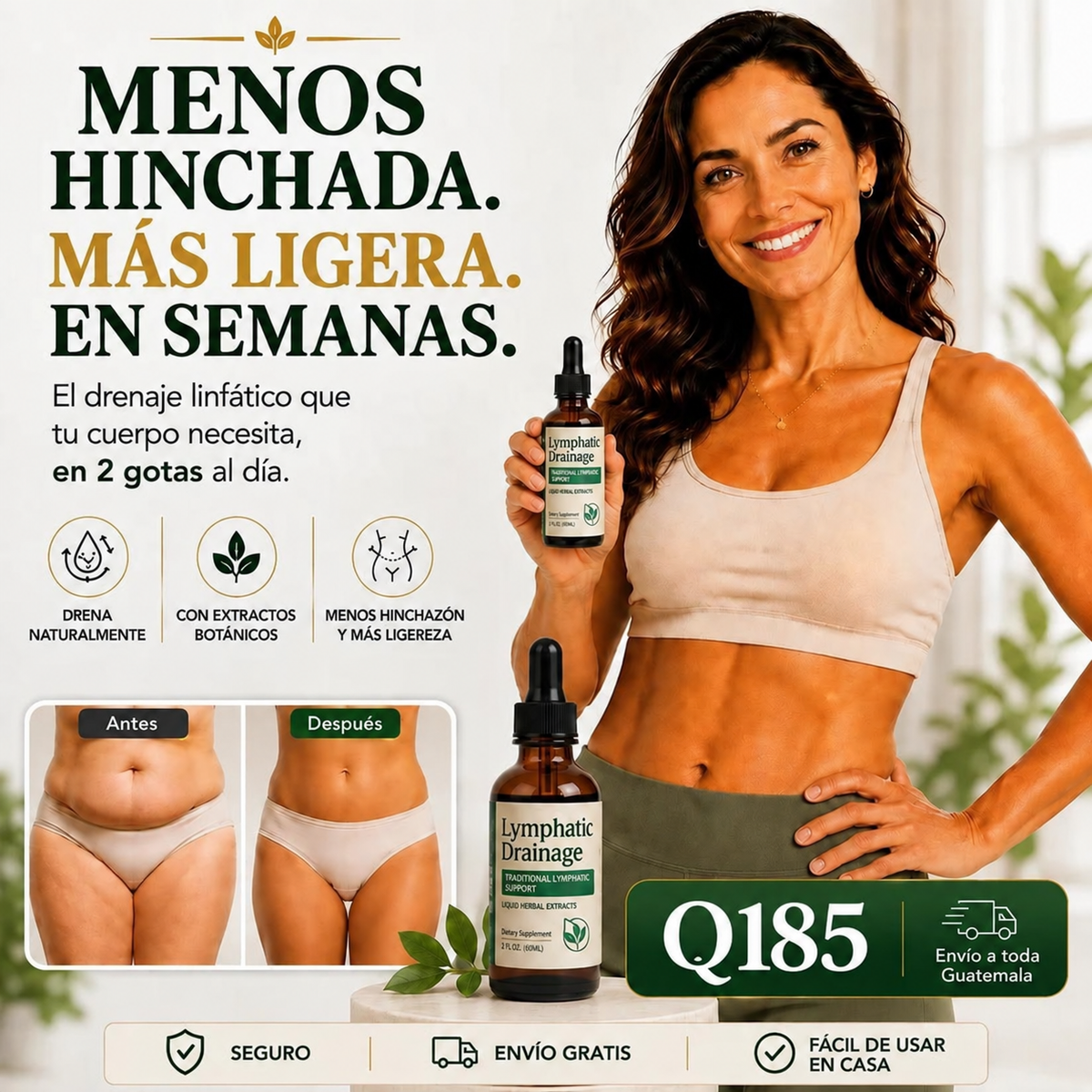Gotas de Drenaje Linfático — Adiós a la Hinchazón que la Dieta Nunca Pudo Quitar
