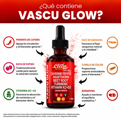 Clean Nutra® VascuGlow | Controla el Azúcar y Protege tu Corazón