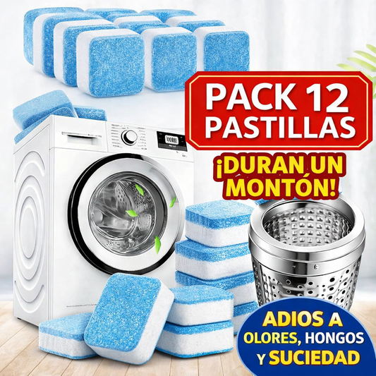 PASTILLAS LIMPIA LAVADORA (PACK x12)