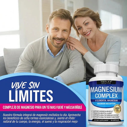 Dormí Mejor y Eliminá el Estrés con Magnesium Complex 1000mg (8 Magnesios)