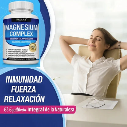 Dormí Mejor y Eliminá el Estrés con Magnesium Complex 1000mg (8 Magnesios)